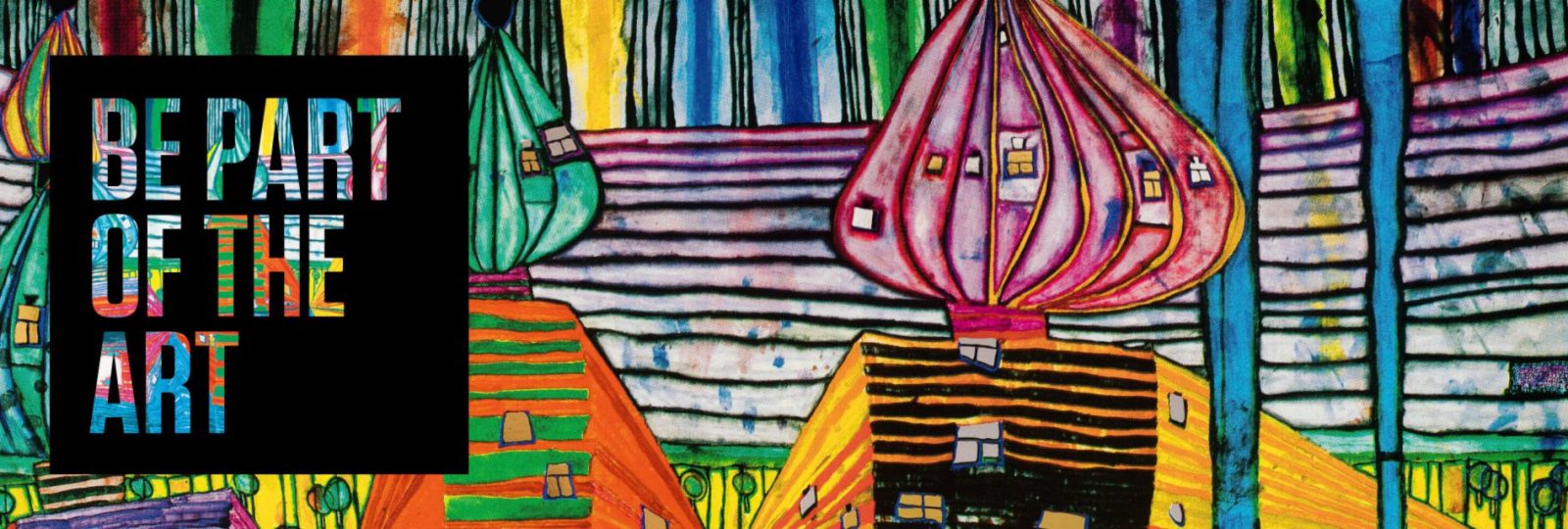 Close up of Hundertwasser painting