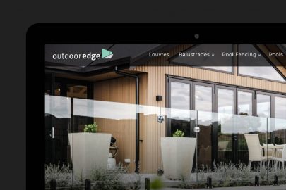 Screenshot of the Outdoor Edge website on a laptop